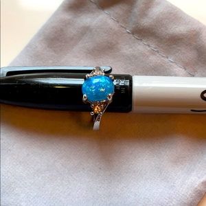 Blue opal ring